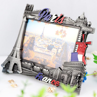 Cadre photo miniature en métal vintage en alliage de zinc, nouveau design personnalisé, souvenir de Paris