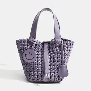 Wholesale Price Multicolor Luxury Women Handbag Tote Woven Bag Neoprene Beach Bag For Ladies
