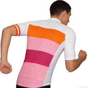 Maillot de cyclisme à manches trois quarts respirant et coupe-vent à rayures multicolores, séchage rapide, vêtements de cyclisme pour cyclistes - Product Image 6