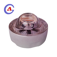 Marqueur de chaussée PC surélevé à goujon de route LED étanche rechargeable en œil de chat avec lumières d'allée solaires clignotantes en verre trempé