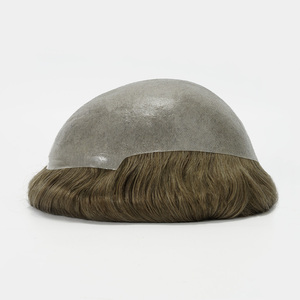 U.<strong>S</strong>. STOCK HS1 Thin Skin <strong>Men's</strong> <strong>Hair</strong> Systems 0.08 mm Transparent Poly Skin Toupee - Product Image 2