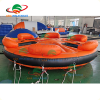 Bateau gonflable Twister rotatif pour 6 personnes, bateau disco gonflable pour jeux aquatiques