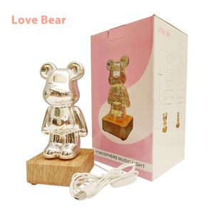 Luce notturna luminosa piccolo orso regalo Tanabata creativo <span class=keywords><strong>per</strong></span> <span class=keywords><strong>feste</strong></span> <span class=keywords><strong>di</strong></span> <span class=keywords><strong>compleanno</strong></span> lampada da comodino decorazioni - Product Image 6