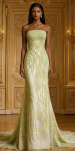 Nuovo <span class=keywords><strong>Abito</strong></span> da Sera Lungo a Sirena <span class=keywords><strong>Monospalla</strong></span> <span class=keywords><strong>Verde</strong></span> con Paillettes e Strass, Elegante e Modellante, per Feste - Product Image 2