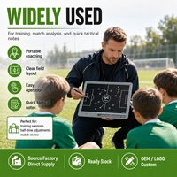 Tableau tactique électronique LCD portable double face pour entraînement de football, tablette d'écriture pour dessin sur terrain de football