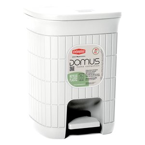 Cubo de basura para baño (6Lt) con tapa de pedal DOMUS HOME COLLECTION Blanco 90400 - Product Image 1