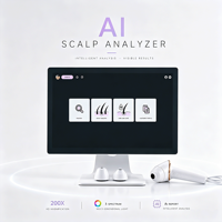 Détecteur de cuir chevelu WiFi Trichoscope Factory avec analyse et impression de rapports PDF pour machine de salon de beauté
