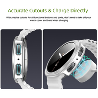 Casing Kaca Temper PC untuk Watch 8 40/44/46mm Terlaris 2025, Pengisian Daya Langsung, Layar HD, Anti-sidik Jari, 13 Warna