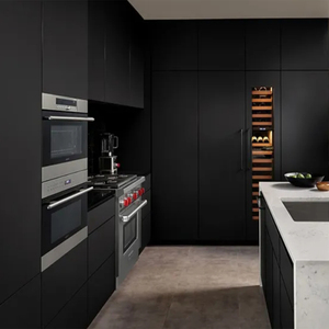 <span class=keywords><strong>Alvin</strong></span> Gabinete de cocina personalizado Muebles de tablero de melamina gris mate Diseño de madera hecho a mano - Product Image 6