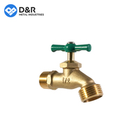 D & R bon prix robinet d'eau de jardin de couleur personnalisée robinet bibcock en laiton de 1/2 pouces