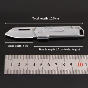Navaja de Bolsillo Plegable Portátil D2 Mini de Acero Inoxidable, Acceso sin Bloqueo con Llave, para Camping, Bricolaje, Uso General, Hoja Tipo Sheepsfoot de 0.35mm de Grosor - Product Image 3
