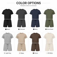 Ensemble polo tricoté décontracté pour homme, hauts à manches courtes et shorts, tenue d'été deux pièces, séchage rapide, style urbain, vêtements de golf