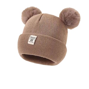 <span class=keywords><strong>Gorro</strong></span> de Punto para Niños de Color Sólido, <span class=keywords><strong>Gorro</strong></span> de <span class=keywords><strong>Invierno</strong></span> Cálido para Bebés con Pompón, <span class=keywords><strong>Gorro</strong></span> de Punto para Niños y Niñas - Product Image 1