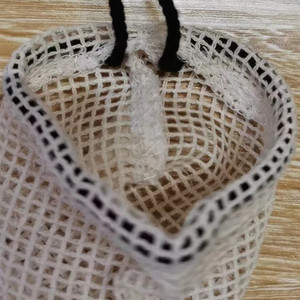 Natural Cotton Soap Mesh <strong>Bag</strong> Drawstring Soap Saver Pouch <strong>Net</strong> <strong>Bag</strong> - Product Image 6
