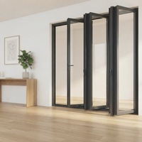 Porte patio pliante moderne isolée DEMEA sur mesure, double vitrage, aluminium, fibre de verre, pour salons