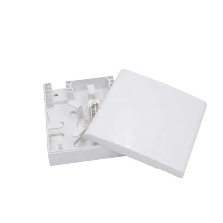 HUAMAI Terminal Box Face Plate ABS Face Plate 86 Type Network Face Plate SC2/LC4 RJ45 2 Ports Fiber Optic Rosette