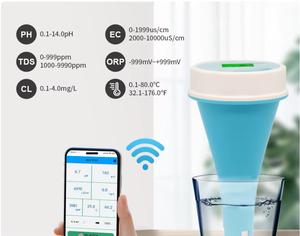 Medidor de Qualidade da Água Inteligente à Prova d'Água 6 em 1 para Piscina e Aquário Analisador de <span class=keywords><strong>PH</strong></span>/TDS/EC/ORP/Cloro/Temperatura - Product Image 3