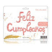 Ballon Alphabet joyeux cumpleos, ensemble de ballons en aluminium, boîte de rangement, espagnol,