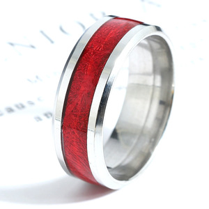2026 Farbenfrohe Hip-Hop 316L Herren- und Jungenringe Großhandel Edelstahl-Schmuck Schwarz - Product Image 5