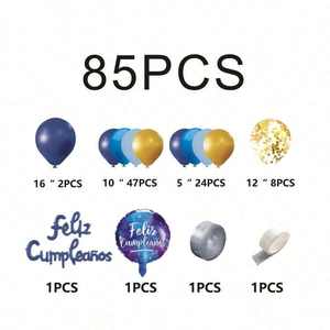 Ballons décoratifs ronds en latex métallique, 85 pièces, décorations de fête d'anniversaire pour enfants - Product Image 4