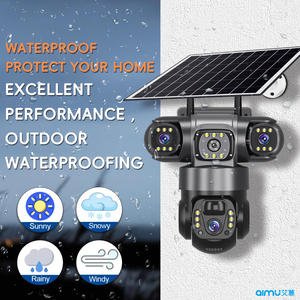 V380pro 4G 4K năng lượng mặt trời <span class=keywords><strong>ip</strong></span> <span class=keywords><strong>Camera</strong></span> An Ninh 10x Zoom quang học ba ống kính 3 màn hình ai tầm nhìn ban đêm pin điện năng thấp đám mây - Product Image 4