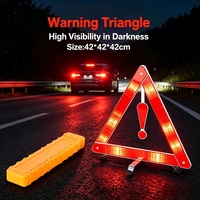 Triangle de signalisation d'urgence réfléchissant pour automobile, kit de sécurité routière pliable avec étui de rangement