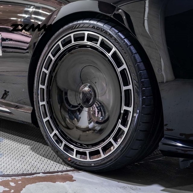 ZXMM Monoblock Forged Wheel Aluminum Alloy Luxury Glossy Black Car Wheels 18 19 20 22 24 26 Inch 5x120 5x130 6x139.7