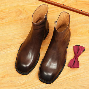 Botas Chelsea de Cuero Modelo 2025, Estilo Británico Retro para Otoño, Formales y Casuales para Hombre, Cálidas y de una Sola Pieza - Product Image 4