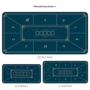 Tapis de poker Texas Hold'em, nappe carrée ou ronde, tapis de table en caoutchouc pour poker, jeux d'échecs et de cartes - Product Image 2
