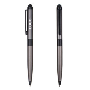 Stylo bille métallique le plus vendu avec pointe tactile noire mate pour écran tactile, personnalisable avec logo - Product Image 6