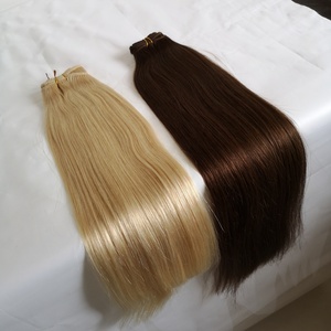 High Quality 22# Blonde Color Straight 100% Indian Human Hair <strong>Weave</strong> 10A Grade Tangle-Free Shedding-Free Machine Double Weft - Product Image 6