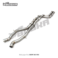 Tuyau d'échappement 63 mm le plus populaire pour BMW M3/M4 F80/F82/F83 S55 3.0T 2015-2017, avec tube intermédiaire de 2,5 pouces à longueur égale et tube en Z