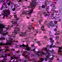 ZSY Conception De Vêtements Irisé En Gros Multi Couleur 18mm Rond Grand Tissu À Paillettes