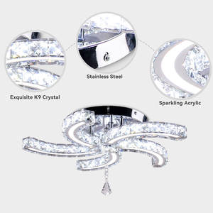 Luce del soffitto a LED moderna per la decorazione del soggiorno lampadario LED plafoniera - Product Image 5