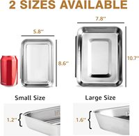Ensemble de moules à pâte à frire 3 pièces en acier inoxydable empilables, compatibles four et lave-vaisselle, pour viande, poulet, poisson
