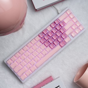 Xvx Hồng flutterbloom OEM hồ sơ OEM Bàn Phím Cơ khí Keycaps PBT + PC 21-Key tất cả các thiết bị chuyển mạch MX theo kiểu nhân bản Hoa - Product Image 4