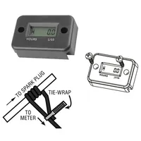 Compteur d'heures numérique LCD ABS 24mm*10mm pour instruments de moto, VTT, motoneige, bateau, générateur, vélo, accessoires de voiture