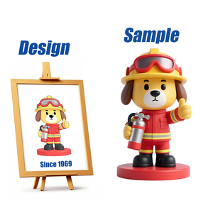Shengye personalizado de alta calidad <span class=keywords><strong>Anime</strong></span> oso de peluche <span class=keywords><strong>bombero</strong></span> Premium 3D modelo Abs plástico vinilo resina Pvc juguete estatuas figuras de acción - Product Image 3