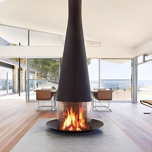 Cheminée murale en métal sur mesure, chauffage au bioéthanol, intérieur, villa, chauffage décoratif économe en énergie - Product Image 1