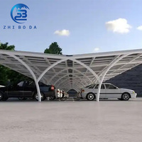 Système de montage de carport photovoltaïque de nouvelle conception, système de carport solaire Zn-Mg-Al conçu pour le commerce et l'industrie
