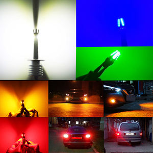 1156 BA15S BAU15S P21W S25 T20 7440 LED lumière de secours blanc rouge jaune ambre LED feu de recul T25 3156 Auto LED clignotant - Product Image 6