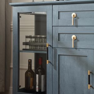 SENYU Small Buffet Cabinet with Storage, Buffet Sideboard with Two Glass Doors and a Drawer and Adjustable Shelf,for Kitchen - Product Image 6