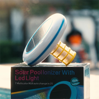 Modèles à succès : Ioniseur solaire pour piscine modèle SR006 de qualité supérieure avec fonction de veilleuse pour piscine hors sol