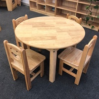 Table et chaise en bois ovale pour 10 enfants, soins de jour, salle de classe de maternelle, offre spéciale
