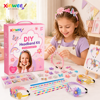 Kit de Fabrication de Bandeaux DIY pour Filles de 5 à 12 Ans – Sans BPA, Coffret Cadeau Premium – Ensemble Créatif Éducatif avec Satin et Breloques