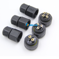 Conector de alimentación impermeable de montaje para exteriores M25 IP68 tornillo fijo 2-24 pines para aplicaciones de 2 3 4 5 6 7 8 9 10 11 24 pines