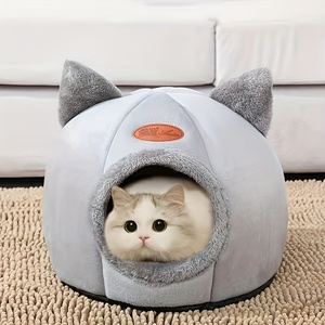 Cama Cueva Suave y Cálida para Gatos, con Diseño Floral, de Felpa, para Jaulas de Mascotas, Nido Profundo para Perros, Cómodo KENNE para Gatos y Perros - Product Image 5
