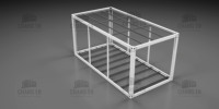Structure de maison conteneur préfabriquée en acier galvanisé JHCE de 20 pieds, emballage plat pour une assemblage rapide, prix abordable