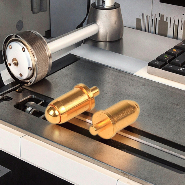 JGS Brass Gold Turned-In Pogo Pin Spring Probe Connector 50m Ohm 10000 Cycles Not CNC Machining