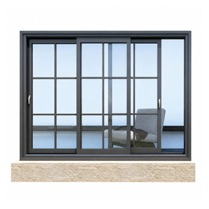 Portes coulissantes horizontales en alliage d'aluminium, écran en acier inoxydable, isolation thermique, design moderne, Energy Star, salle de bain, cuisine - Product Image 1